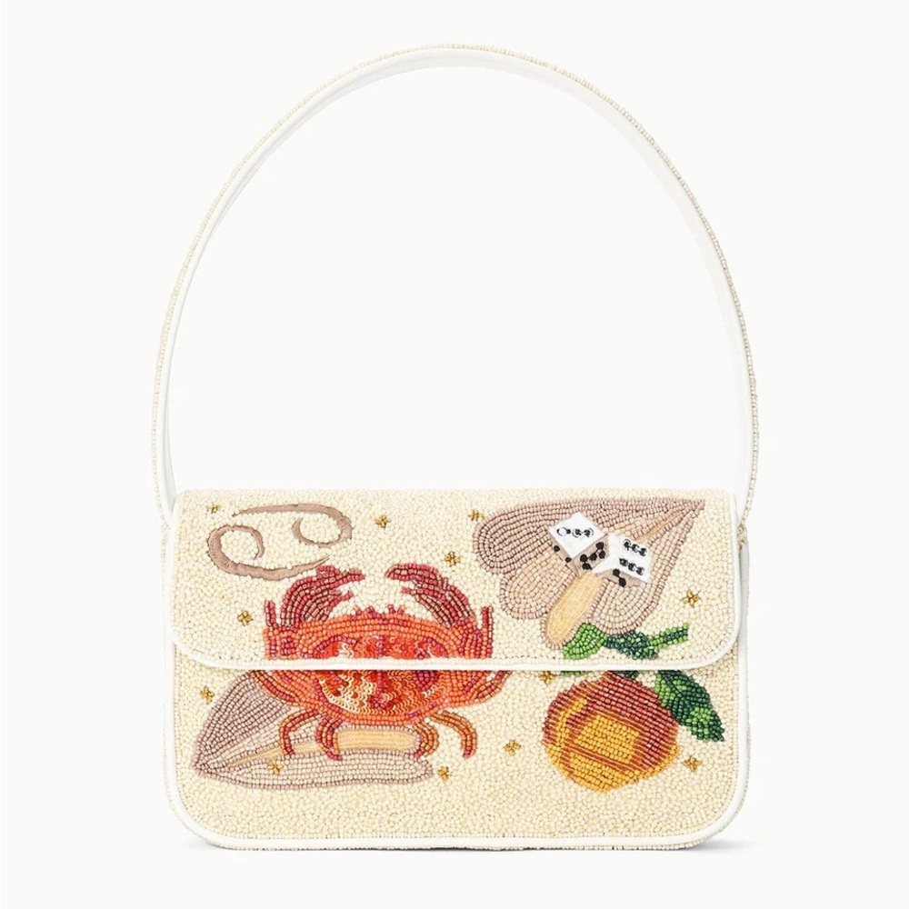STAUD BEADED ZODIAC TOMMY BAG CANCER - Picture 1 of 6